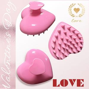 TEMU 실리콘 마사지 빗 | 헤어 워싱, 클리닝, 두피 관리 브러쉬 (넓은 이빨 디자인 및 실리콘 손잡이)