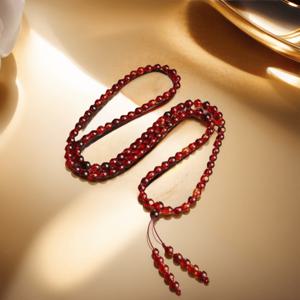 TEMU 6mm 천연 패션 앰버 기도 목걸이 - 108개 수제 우아한 스피리추얼 주얼리, 캐주얼 복장, 파티 및 선물용 - 사계절 럭셔리 액세서리 - 남녀공용|남자목걸이