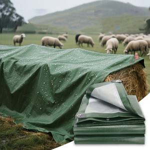 TEMU 1개 야외 타프 | UV 보호, 얼음 방지, 강화된 아일렛 | 양면, PE 재질, 12 Mil 두께 | 캠핑, 야외 장비, 차량 커버에 적합