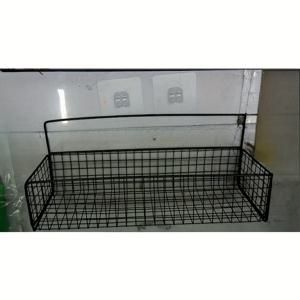 TEMU 드릴 없이 설치하는 욕실 선반 - 튼튼한 빈티지 산업 스타일 오픈 그리드 디자인, 수건, 세면도구, 화장지 등을 위한 공간 절약형 행잉 바스켓 - 간편한 설치, 작은 욕실을 위한 수납 솔루션, 장식용 메탈 그리드|화장실선반|화장지