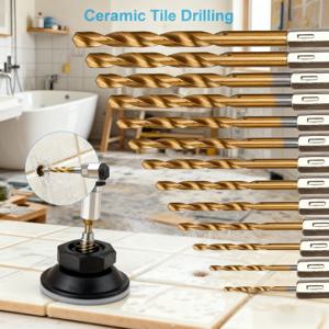 TEMU 이 16pcs 세트는 1/16에서 1/4인치까지의 드릴 비트를 포함하며, .에서 제작된 육각 생크가 특징입니다. 퀵 체인지 디자인으로 작업이 간편해, 목재, 플라스틱과 같은 다양한 재료에 드릴링에 적합합니다.