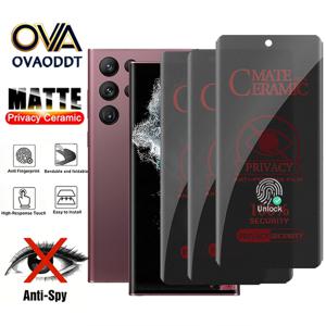TEMU 삼성 갤럭시 S23 울트라/S22 울트라/S21 울트라/S20 울트라/S20+/S20용 곡면 매트 세라믹 프라이버시 보호필름 3개 세트, 안티스파이, 안티글레어, 안티스크래치, 안티샤터, 안티핑거프린트, 안티오일, 풀커버 TPU 필름