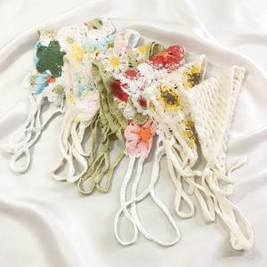 TEMU 6개 세트 우아한 플로럴 & 솔리드 소프트 헤어 액세서리 | 일본 & 한국 스타일 헤어 스카프 & 헤어밴드, 러플 디자인, 부드러운 파스텔 색상 (핑크, 블루, 그린, 옐로우, 화이트, 퍼플), 땋은 머리, 업스타일에 적합