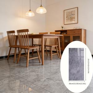 TEMU 10개입 접착식 대리석 바닥 타일 - 내구성 강한 방수 비닐, 욕실용, 접착식 대리석 시트, 설치 리모델링 타일 (접착제 필요 없음)