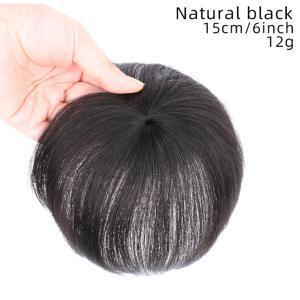 TEMU 15CM 인모 가발 | 여성용 상단 커버리지 헤어 피스, 풍성하고 볼륨감 있는 풀 헤어, 실제 인모