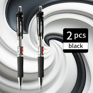 TEMU 2/5 블랙 프레스 버튼 펜, 클래식 업그레이드 버전, 0.38mm 팁, 편안한 그립감, 시험용 펜, 순백색 잉크 균일한 흐름, 비즈니스 서명 펜, 개인 맞춤 쓰기, 일상 필기구