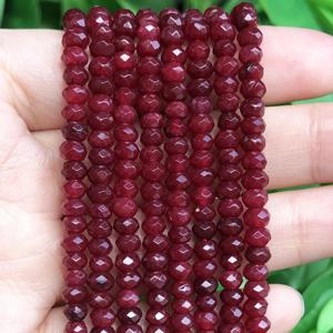 TEMU 3x5mm 천연 론델 스톤 비즈, 면 처리된 레드 스톤 아쿠아마린 비즈 & 주얼리 만들기 DIY 팔찌 액세서리용 비즈 어소트먼트