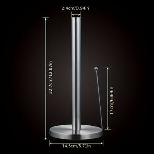 TEMU 스테인리스 스틸 종이 타월 거치대 - 쉬운 설치, 드릴 없는 수직 주방 랙, 롤 & 티슈용
