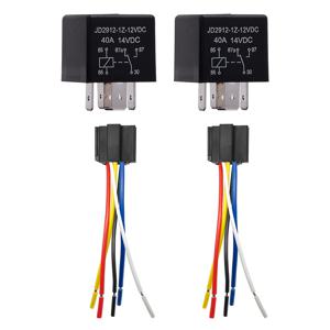 TEMU 30/40A 12V 5핀/4핀 릴레이 키트, 헤비듀티 피그테일 포함 SPDT 자동차용 릴레이 - 2개 세트