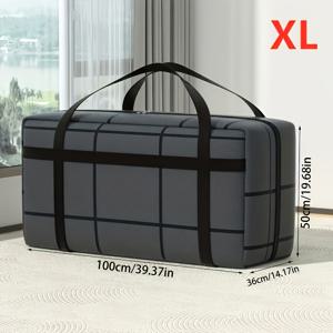 TEMU 여행용 보관백, 의류 보호백 - 지퍼와 손잡이가 있는 초대형 헤비듀티 보관백. 두꺼운 방진 대용량 패킹백, 옷과 이불을 위한 홈 워드로브 보관 필수품, 침실, 옷장, 여행용 공간절약 필수품. 옷장 보관백