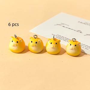 TEMU 6개 3D 햄스터 레진 귀여운 동물 귀걸이 팔찌 펜던트 액세서리 DIY 주얼리 만들기