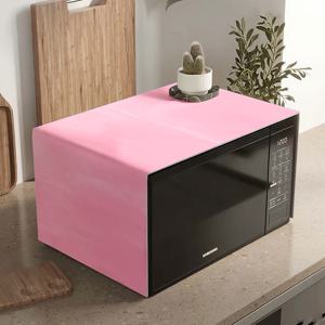 TEMU 1개 핑크 & 블루 & 퍼플 전자레인지 커버 - 사이드 수납 가방 포함 | 주방 장식, 쉽게 접근 가능, 13