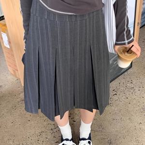 TEMU 여성용 레트로 플리츠 A라인 스커트 - 하이웨이스트 오피스 캐주얼 스커트, 2025 신상 디자인, 논스트레치 원단, 핸드워시 전용, 다재다능한 여름 스커트, 귀여운 스타일링, 빈티지 감성, 구조적 핏, 트렌디한 의류