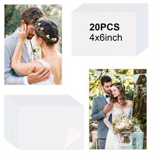 TEMU 20개입 승화 전사 메탈 사진 블랭크 (알루미늄 재질), 6X8인치, 8X10인치, 4X6인치 사이즈로 제공, 열 프레스로 사진 벽 포스터 제작에 적합, 화이트 색상