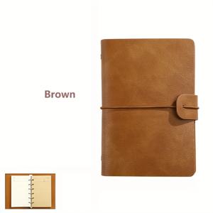 TEMU 빈티지 스파이럴 PU 가죽 저널 - 리필 가능한 라인 노트북, 여행 일기 & 스케치북, 스파이럴 바인딩, 레트로 커버, 컴팩트, 남녀 선물, 휴대용 리필 가능한 플래너, 오피스용