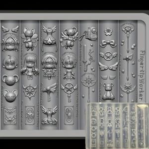 TEMU 다용도 벚꽃 네일 아트 몰드 - 완벽한 매니큐어를 위한 창의적인 클레이 장식 도구, 여성을 위한 이상적인 선물