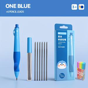 TEMU 8개/세트 자동 연필 + 6개 리필, 꾸준한 재충전 가능, 서예 및 자세 교정용 특수 연필, 두꺼운 교체 가능한 리필, 내장형 깎이 포함 펜 홀더|캘리그라피