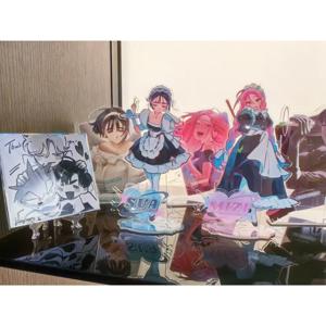 TEMU 2D 평면, 2개 외계인 스테이지 피규어, 미즈 수아 피규어, 아크릴, 외계인 스테이지 액세서리 - 데스크탑 장식, 홈 데코레이션에 적합 | 애니메이션 액세서리