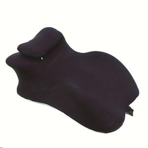 TEMU 조절 가능한 곡선형 목 & 다리 마사지 베개 - 경추 지지 & 침대 베개, C형/리클라이너 포지셔닝, 손세탁 가능 지퍼 커버 (블랙/핑크) - 옆/등 잠자리에 이상적|베개커버|허리보호대|목베개