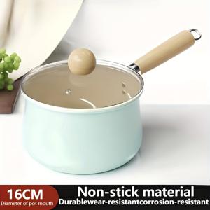 TEMU 베이비 푸드 팟 - 인덕션 & 가스레인지 호환, 논스틱 주철 조리기구, 식기세척기 가능 뚜껑 - 우유, 수프, 파스타 및 베이비 퓨레용 원팟|인덕션