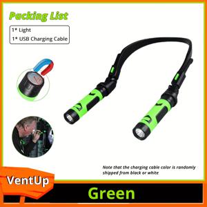TEMU 1개 다목적 목걸이형 작업등, 분리형 미니 손전등, USB 충전식 토치, 핸즈프리 캠핑등, 낚시, 수리, 캠핑, 하이킹 및 야간 조명에 이상적