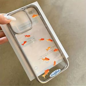 TEMU 휴대폰 케이스 - 만화 리틀 타이거 투명 폰 케이스는 아이폰 17 PRO/16/16 PRO/15 PLUS/16 PRO MAX/7/XS/XR/12/13/14/11 시리즈와 호환됩니다. 아티스틱 스타일, 귀여운 보호 커버, 창의적인 실버 보더가 특징입니다.