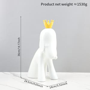 TEMU 나라 아이에미 강아지 드림 워킹 시리즈 | 수제 레진 왕관 강아지 조각상, 홈 데코, 거실, 침실, 사무실, 방, 선물 아이디어에 적합 | 다양한 방 유형, 실내 및 실외 사용에 적합, 크리스마스, 추수감사절, 할로윈에 이상적