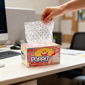 TEMU 성인용 스트레스 버블랩 - 팝잇 피젯 센서리, 사무실 휴식용 플라스틱 버블랩, 파티 선물 및 휴식용, 성인용 팝가능 에어 쿠션 포장 (어린이에게 적합하지 않음)