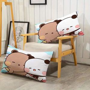 TEMU 귀여운 패브릭 베개커버 2개, 커플 베개커버, 직사각형 베개커버, 등받이 베개커버, 거실, 침실, 소파용, 레이지 베개커버, 베개솜 미포함