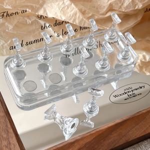 TEMU 로우 마그네틱 네일 연습대 아크릴 베이스 - 네일 살롱용 마그네틱 네일 마네킹 디스플레이 보드, 네일 트레이닝 도구, 초보자용 착용형 네일 연습판, DIY/네일 테크를 위한 멀티컬러 네일 도구 호환