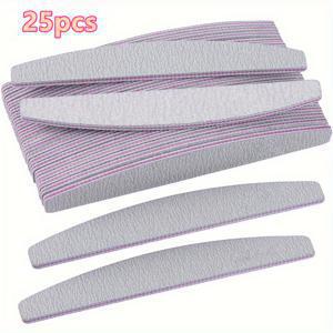 TEMU 25개입 전문가용 네일 케어 키트: 100/180 그릿 파일 및 버퍼, 아크릴 네일용 양면 에머리 보드