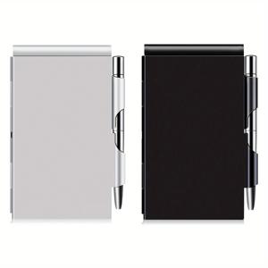 TEMU 비즈니스 및 개인용으로 세련되고 휴대하기 쉬운 미니 메탈 저널 - 빈티지 스타일 알루미늄 합금 노트북과 펜