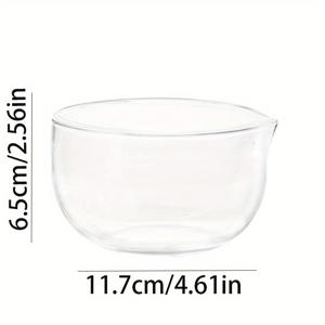 TEMU 600ml 투명 유리 볼, 계란 베이킹, 일본 마치 차, 과일 요거트, 채소 샐러드 서빙용