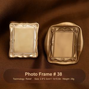 TEMU 1개 우아한 왁스 실 스탬프 헤드 릴리프 포토 프레임 시리즈 - 웨딩 초대장, 선물 포장, 인사말 카드, 스크랩북 호환 - 봉투용 왁스 실 스탬프 헤드, 문서용 우아한 왁스 실 스탬프, 클립북, 번호 없음