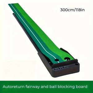 TEMU PGM 휴대용 골프 퍼팅 매트 & 퍼터 트레이너 세트 - 실내 연습에 이상적, 휴일 선물로 완벽함