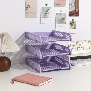 TEMU 3층 파일 정리함 플라스틱 수평 파일 프레임 파일 정리 데이터 데스크탑 저장대 책상 선반 파일 바구니 다층 파일 선반 파일 폴더 저장 상자|포카바인더