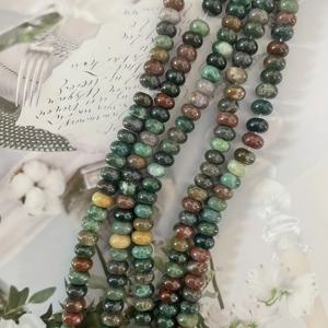 TEMU 세련된 팔찌 및 목걸이 액세서리, 천연 인디언 아게이트 비즈 35개로 제작, 여름 프로젝트에 완벽, 커플 선물로 이상적