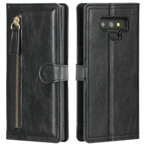 TEMU 갤럭시 노트9 케이스: 노트9 합성가죽 지퍼 플립 지갑형 케이스, SM-N960F/DS 카드홀더 스탠드 커버, 갤럭시노트9 호환