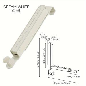 TEMU 문걸이 문 건조대 접이식 옷걸이, 서랍걸이, 욕실 문 옷걸이 수납대, 4.8cm/1.9인치와 2cm/0.8인치 두께의 문 패널에 적합, 밀크 화이트와 그레이 색상으로 제공|빨래건조대