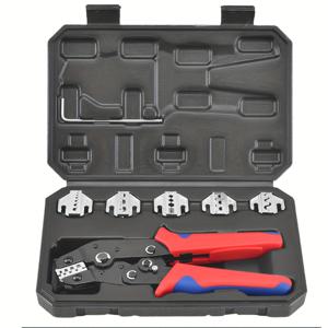 TEMU ANCWOONY 헤비듀티 수동 래칫 압착 공구 키트 (색상 코드 포함) & 터미널/커넥터 - 탄소 배선 하네스, 태양광 패널, 동축 케이블 압착기, 전기공, DIY, 자동차 수리용 (모든 기술 수준)