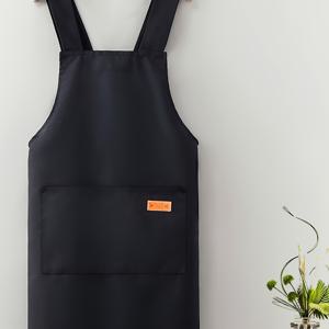 TEMU 고품질 캔버스 앞치마, 크로스 백 스트랩 디자인, 남녀 공용, 민소매 라운지웨어, 주방 요리, 바베큐, 정원 가꾸기, 페인팅, 카페 사용에 적합