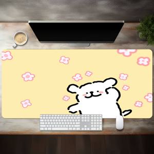 TEMU 1pc 대형 귀여운 개 패턴 마우스 패드 - 게임 및 사무실 장식에 이상적인 놀이 개 디자인, 개를 좋아하는 사람들을 위한 완벽한 선물, 사무실 데스크 매트 | 놀이 개 디자인 | 고무 마우스 패드, 데스크용 마우스 패드