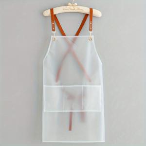 TEMU 스타일리시하고 내구성이 뛰어난 올인원 아포 - 내구성, 투명한 아포, 조절 가능한 스트랩, 헤어디스커, 바버, 하우스위프, 셰프를 위한 이상적인 선택 - 모든 크기에 적합, 브라운/그린/화이트 옵션, 바버 아포|조절 가능한 스트랩 아포|내구성 있는 플라스틱 아포