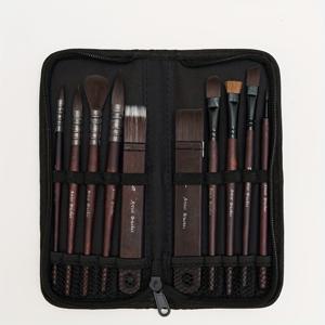 TEMU 아크릴용 전문 합성 브러시 세트 - 아크릴, 수채화, 과슈를 위한 10개입 워터 미디어 페인트 브러쉬, 초보자 친화적이고 흐름 제어가 뛰어남|아크릴물감