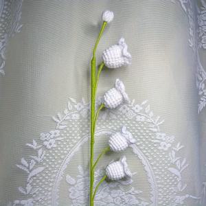 TEMU 수공예 크로셰 꽃다발 세트 - 인공 백합, 카네이션, 튤립 & 勿忘草 - 크리스마스, 졸업, & 모든 계절 장식을 위한 원단 꽃꽂이 - 탁상 장식