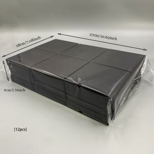 TEMU 12개 블랙 주얼리 선물 상자 뚜껑 포함 - 결혼식, 새해 및 특별한 날을 위한 우아한 늑대 테마 종이 포장