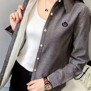 TEMU 가을 겨울 패션 - 안감 긴팔 셔츠|여름블라우스