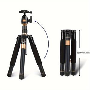 TEMU 1pc QZSD 알루미늄 합금 트립오드, 볼 헤드, 59인치 휴대용 카메라 스탠드, 가벼운 여행용 트립오드, 분리 가능한 모노포드 기능, DSLR, 미러리스, 스마트폰 사진 촬영용