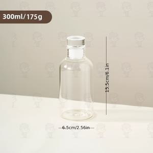 TEMU 보로실리케이트 유리컵 (350ml/11.83oz) - (500ml/16.91oz) - (750ml/25.36oz) - (1000ml/35.19oz) 휴대용 물병, 누수 방지 디자인, 내구성, 야외 활동에 편리