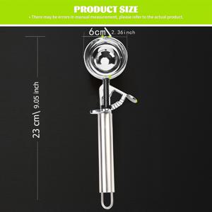 TEMU 고품질 스테인리스 스틸 스크루프 세트 - 사용하기 쉬움, 다용도 주방 용, 논스틱, 내구성, 녹슬지 않음, , 과일, 컵케이크 반죽, 쿠키 반죽에 적합 - 실버.